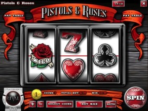 Pistols and Roses Rival Gaming reels