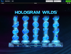 Try Playtech’s Futuristic Fruit Machine, Hologram Wilds, at bgo