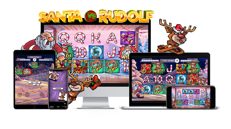 Two Christmas Characters Battle It Out In NetEnt’s Santa Vs Rudolf